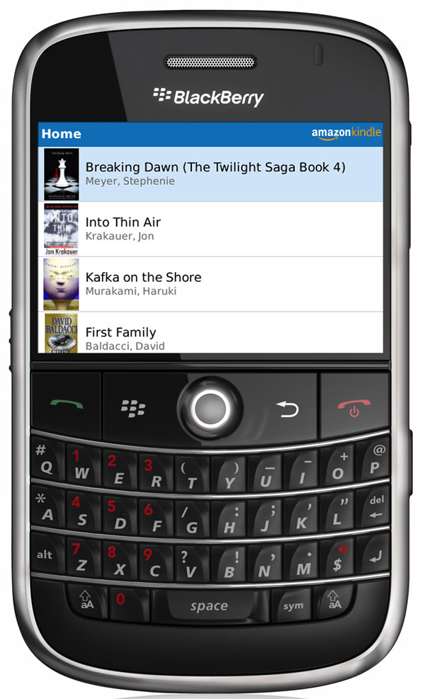 Blackberry Playbook: También tendrá aplicación Kindle de Amazon.
