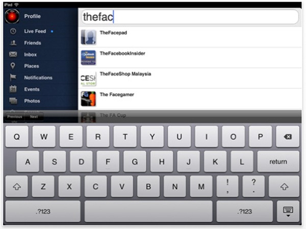 Facepad, nueva versión gratis de Facebook para iPad