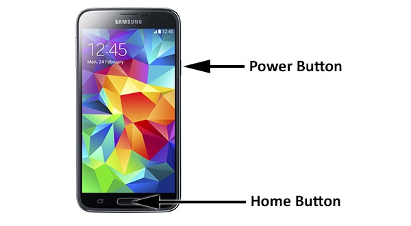 screenshot on Samsung Galaxy S5