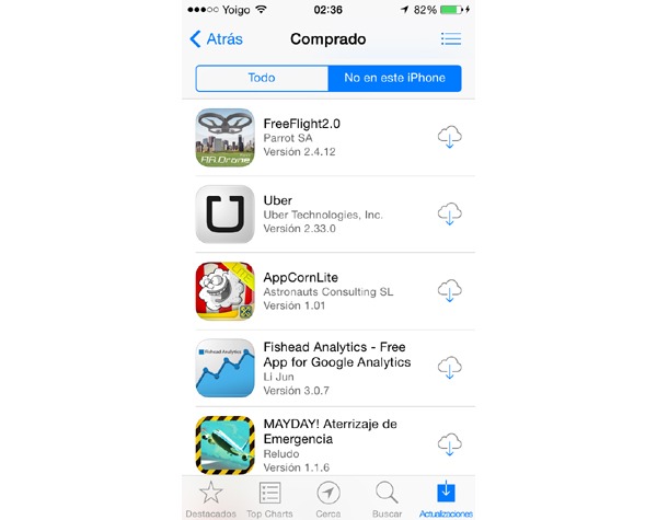 Volver a descargar aplicaciones ya compradas en un iPhone o iPad