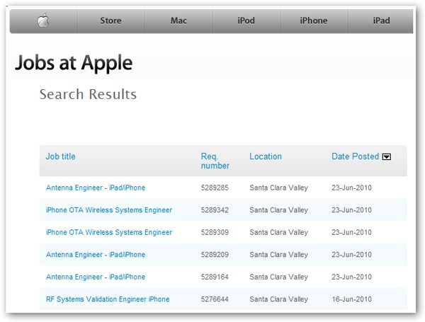 iPhone 4, Apple busca un ingeniero de antenas para el iPhone 4