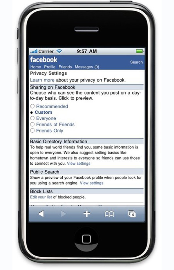 Facebook móvil mejora la seguridad
