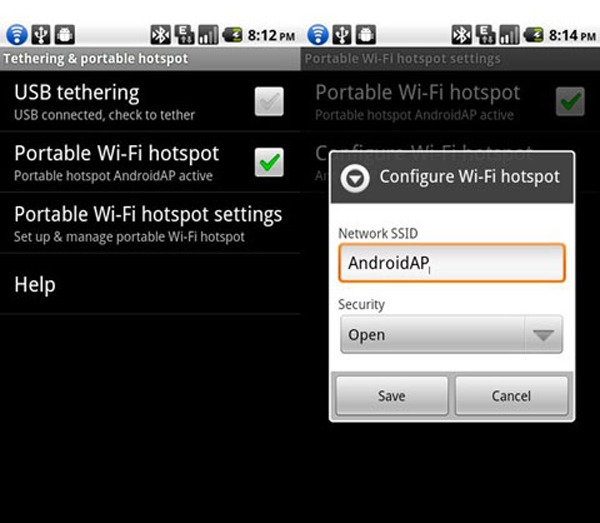 Froyo 2.2 con tethering, cómo hacer que un móvil Android funcione como un router WiFi