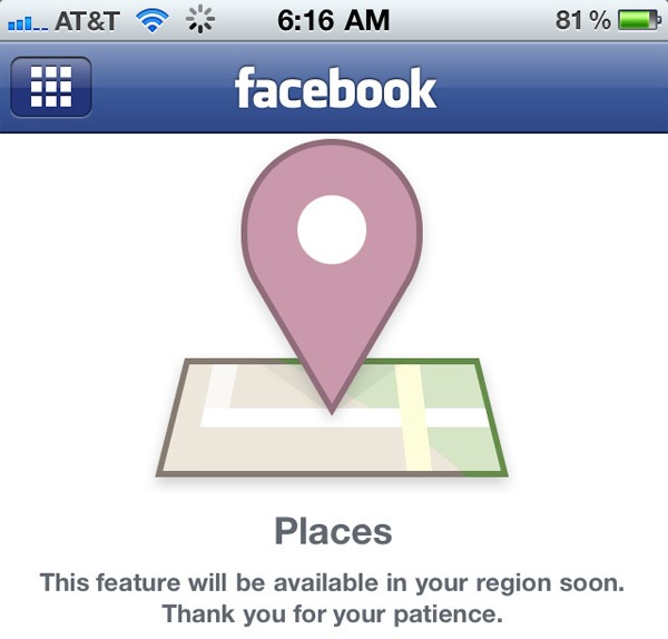 iPhone, Facebook Places ya funciona la aplicación para geolocalizar a través de iPhone