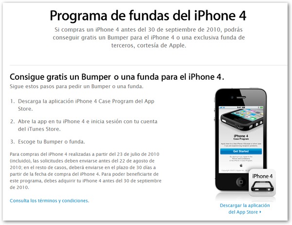 iPhone 4, las fundas gratis para el iPhone 4 llegan a España
