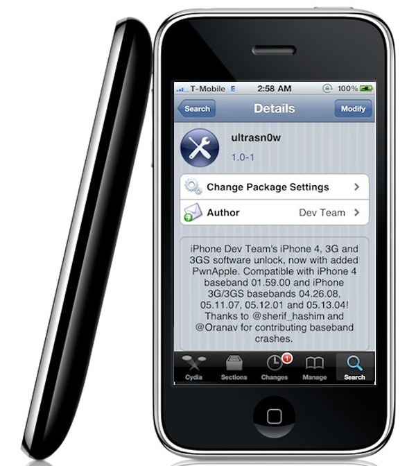 iPhone, cómo liberar iPhone 4, iPhone 3G y iPhone 3GS con Ultrasn0w