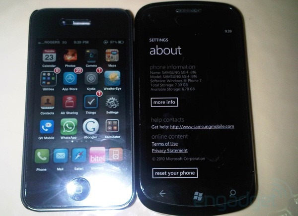 Samsung SGH-i916 o Cetus, nueva imagen del móvil junto a un iPhone 4