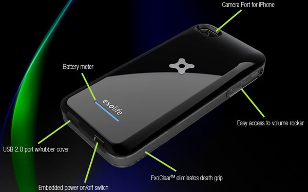 iPhone 4 Exolife, más baterí­a para el iPhone 4 con Exolife