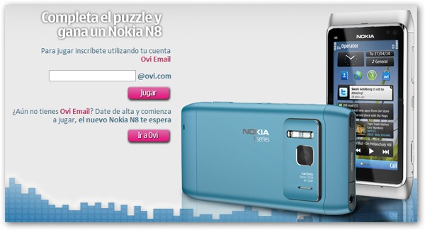 Nokia N8, cómo ganar gratis un Nokia N8 haciendo un puzzle