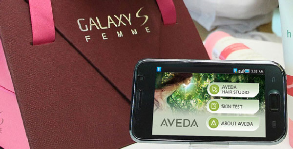 Samsung Galaxy S Femme, versión rosa del móvil táctil de Samsung, ahora con cremas de Aveda