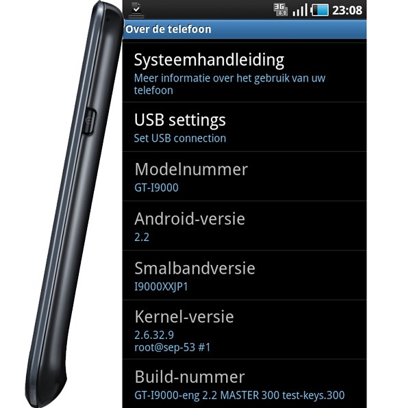 Samsung Galaxy S, Android 2.2 Froyo para Samsung Galaxy S desde el 11 de noviembre