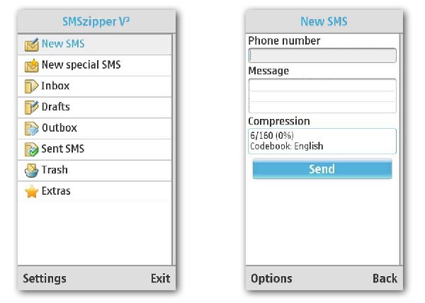 SMSZipper, más de 160 caracteres en cada SMS con esta aplicación Symbian para móviles Nokia
