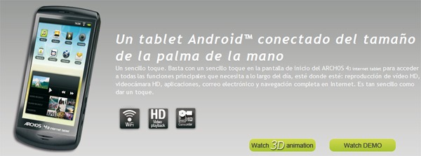 Android y Archos 43, el Archos 43 con Android se venderá en España