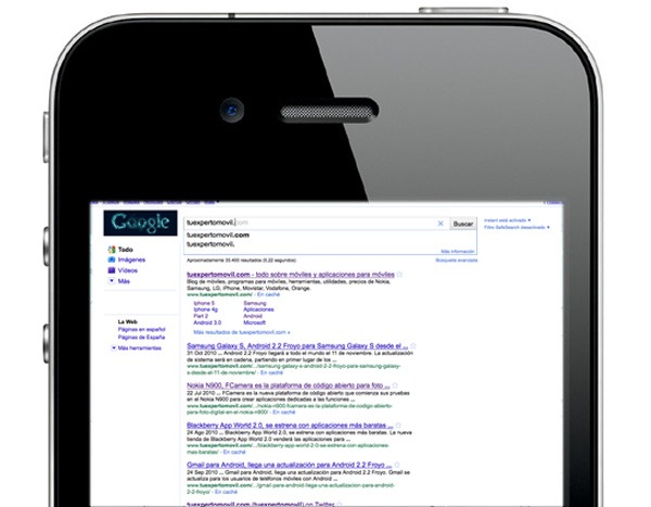 iPhone 4, Google Instant disponible para iPhone y Android