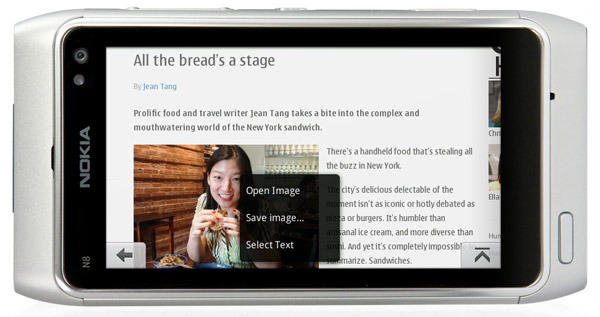 Nokia N8, descarga el navegador Opera Mobile 10.1 para móviles Symbian 3 y S60