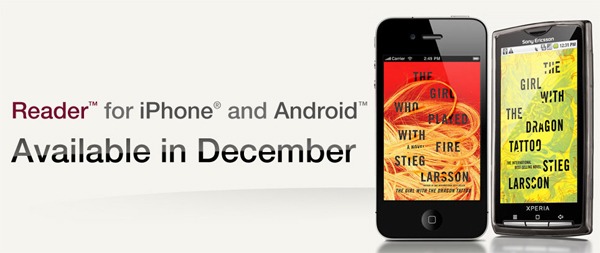iPhone y Android, nueva aplicación Sony Reader para iPhone y Android