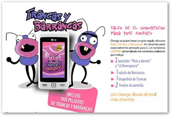 LG KP501 Trancas y Barrancas Orange, gratis el LG KP501 Trancas y Barrancas con Orange