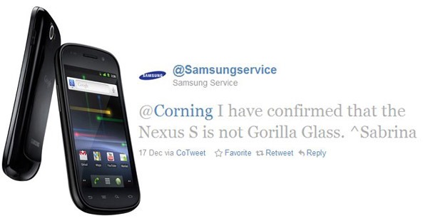 Google Nexus S, la pantalla del Google Nexus S prescinde de protección Gorilla Glass