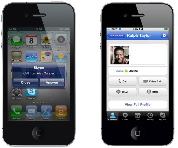 iPhone 4 Skype, videollamadas 3G y Wi-Fi gratis en iPhone, iPad y iPod Touch con Skype 3.0