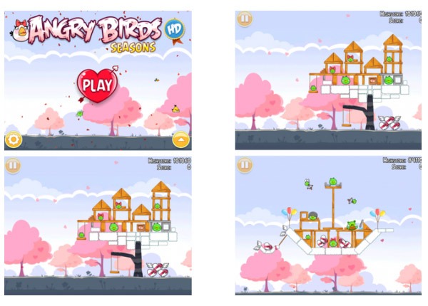 Angry Birds Seasons San Valentí­n, primeras imágenes del Angry Birds de San Valentí­n