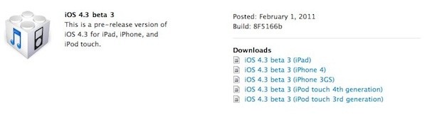 iPhone 4, nueva beta de iOS 4.3 disponible para desarrolladores