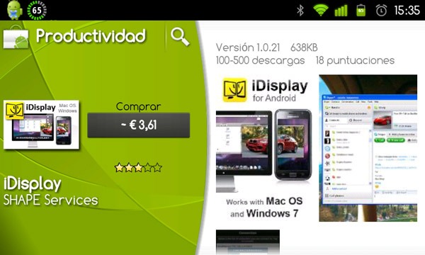iDisplay, aplicación que convierte la pantalla de tu móvil o tablet Android en monitor adicional