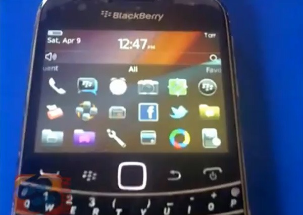 Blackberry Bold Touch, primer ví­deo de la Blackberry Bold Touch en funcionamiento