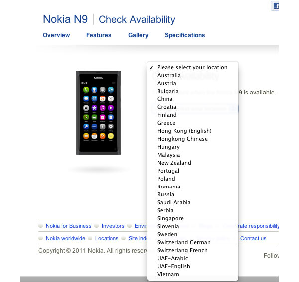 Nokia N9 podrí­a no estar disponible en España 2