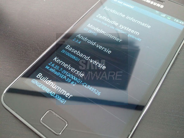 Samsung Galaxy S II se actualiza a Android 2.3.4 Gingerbread
