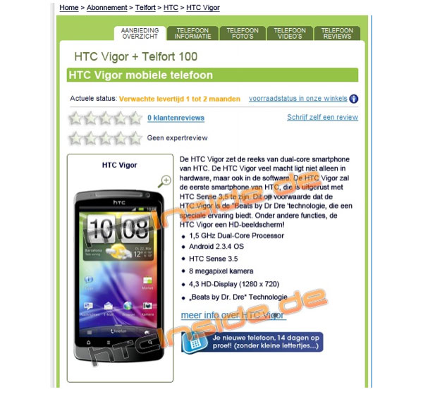 HTC Vigor, móvil Android con pantalla de alta definición 2