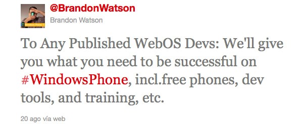 Microsoft intenta seducir a los desarrolladores de WebOS 2