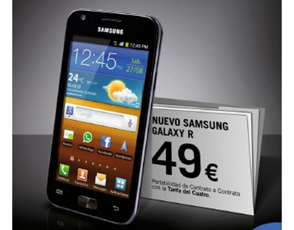 Samsung Galaxy R con Yoigo, precios y tarifas 1