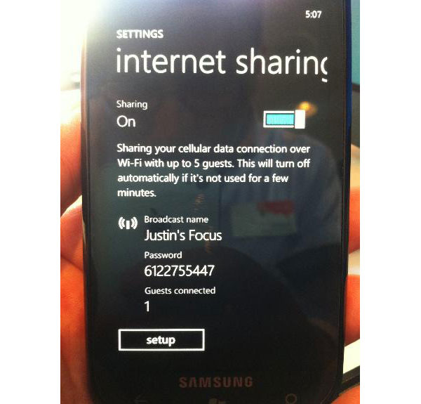 Windows Phone Mango permite compartir conexión a Internet 2