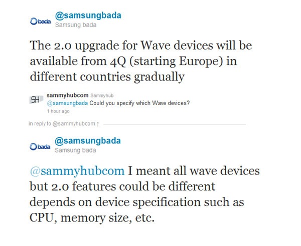 Toda la familia Samsung Wave recibirá Bada 2.0 2
