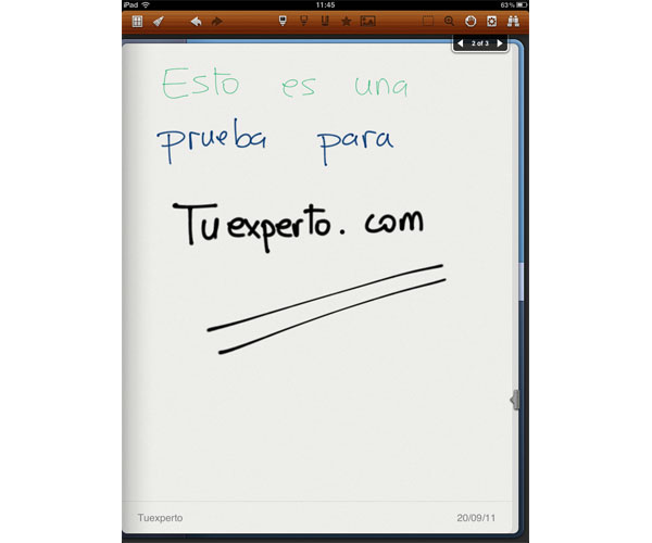 Aplicaciones para escribir a mano en el iPad 2 4