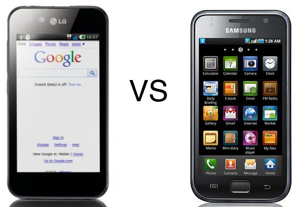 Comparativa: LG Optimus Black vs Samsung Galaxy S