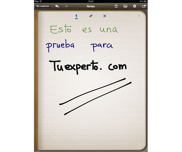 Aplicaciones para escribir a mano en el iPad 2 3