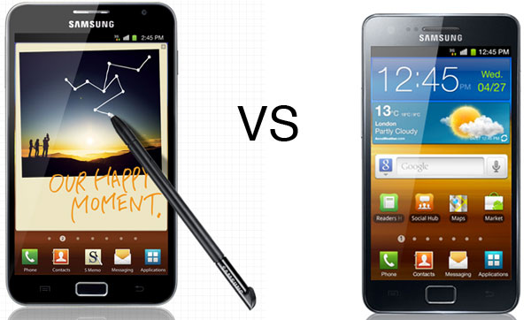 Comparativa: Samsung Galaxy Note vs Samsung Galaxy S2 1