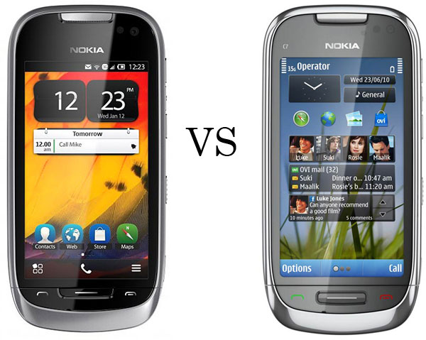 Comparativa: Nokia 701 vs Nokia C7