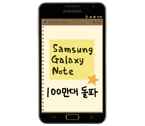 Un millón de unidades distribuidas del Samsung Galaxy Note