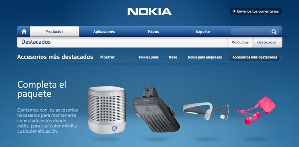 Nokia muestra en ví­deo su nueva gama de accesorios