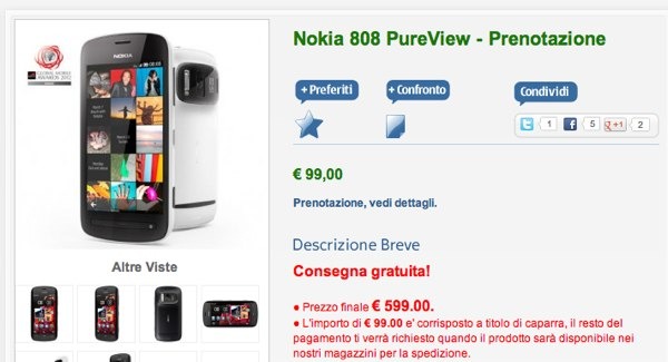 nokia 808 pureview precio libre