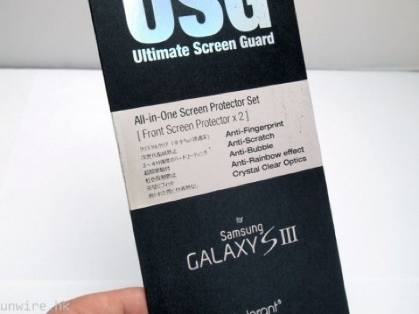 Protector de pantalla revela el tamaño del Samsung Galaxy S3