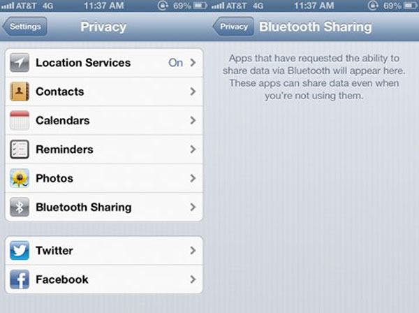 iOS 6 Bluetooth Sharing