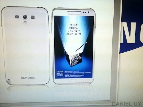 Samsung Galaxy Note 2, se conocen sus caracterí­sticas