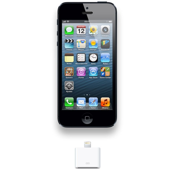 Precio del adaptador para Lightning, el nuevo conector del iPhone 5