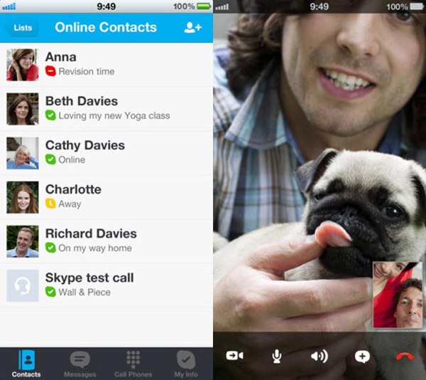 Skype en iPhone 5