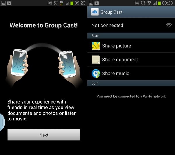 group cast samsung galaxy note2