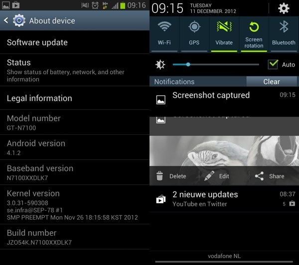 Samsung Galaxy Note 2 recibe Android 4.1.2 con varias mejoras