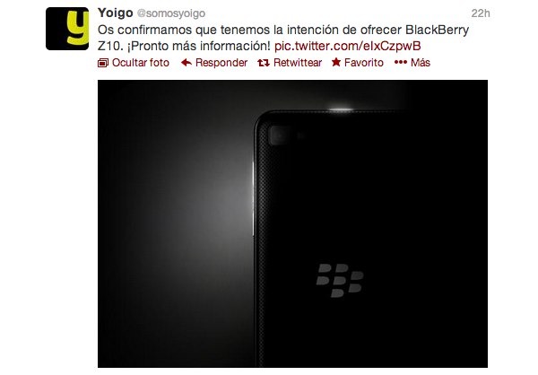 blackberry z10 yoigo